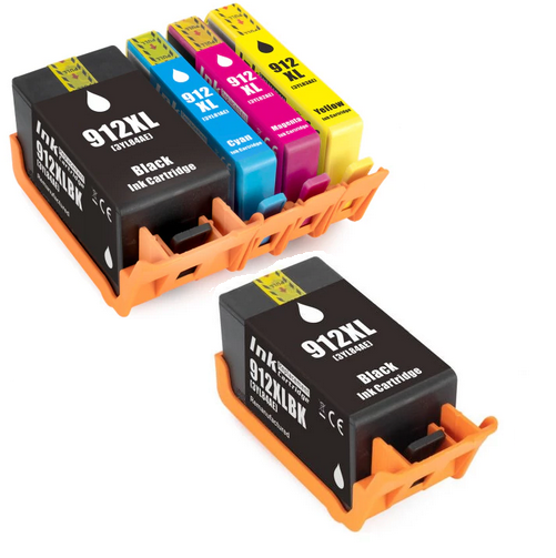 Compatible HP 912XL Full set of 4 Ink Cartridges & EXTRA BLACK